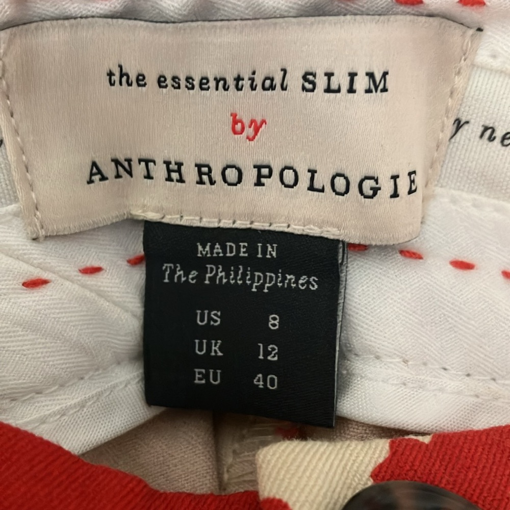 Anthropologie Red lobster essential Slim Pants - Picture 2 of 6
